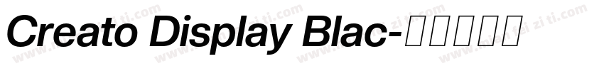 Creato Display Blac字体转换